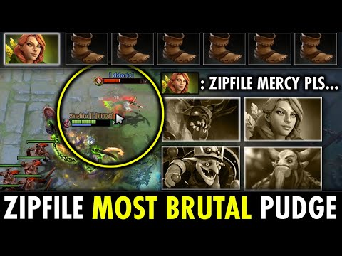 INSANE ZIPFILE 99% HOOKS!! The Most Brutal Pudge in Dota 2? | GENIUS PUDGE