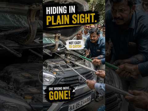There was a king cobra lying right on top of the engine #animals #wildlife #shorts