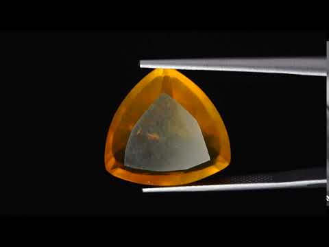 Натуральный огненный желтый Опал триллион 16.7x16.7мм 9.66ct видео