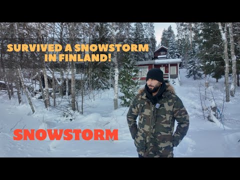 Alone in a Cabin During a Snowstorm – Off Grid in Finland