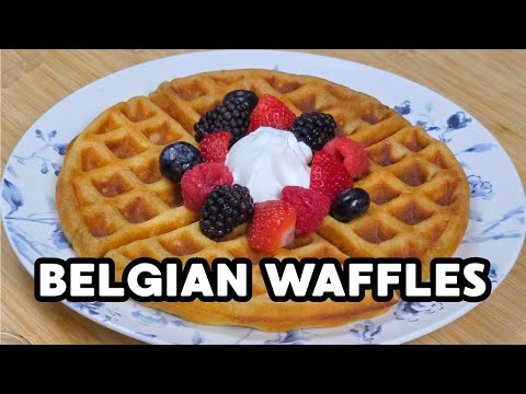 Fluffy Belgian Waffles Recipe | Crispy Outside, Soft Inside