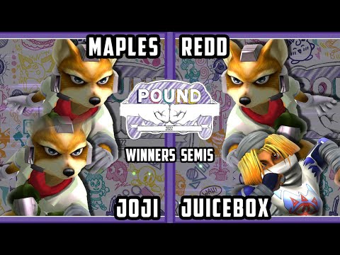 Pound 2022 Winners Semis - Maples & JOJI Vs. Redd & Juicebox - SSBM Smash Melee Tournament