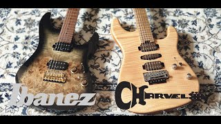 Video thumbnail for Ibanez Premium AZ242PBG vs Charvel Guthrie Govan by jem555bkk