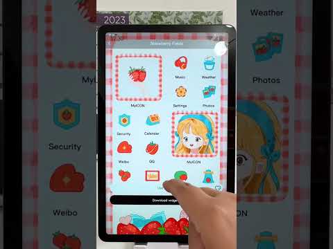 Huawei Matepad home screen tutorial-Strawberry girl aesthetic