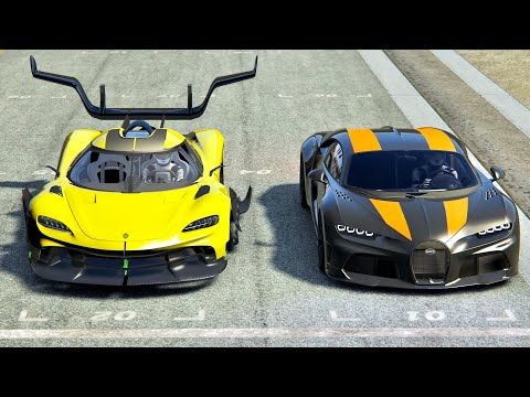 Koenigsegg Tornado Concept vs Bugatti Chiron 300+ at Highlands