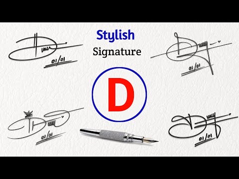 "D Letter Signature Design | Stylish Signature with 'D' | Signature Ideas for Your Name"