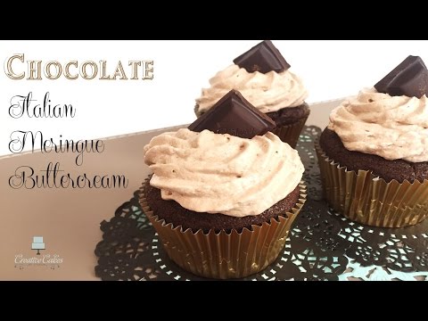 Chocolate Italian Meringue Buttercream | How to make from Creative Cakes by Sharon