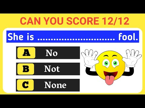 NO vs NOT vs NONE QUIZ. ENGLISH GRAMMAR QUIZ. CAN YOU SCORE 12/12.
