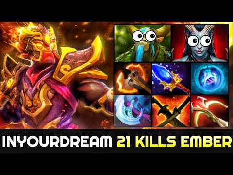 INYOURDREAM 21 Kills Battle Fury Ember Spirit - 100% Counter Build Destroy NP & QOP 7.26 Dota 2