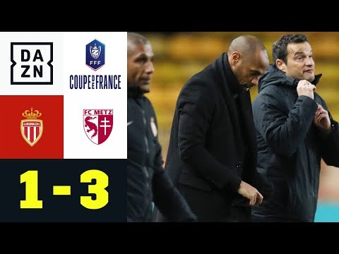 Thierry Henry und Co. scheitern an Zweitligist: Monaco - Metz 1:3 | Coupe de France | DAZN Highlight