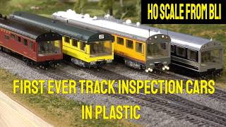 Broadway Limited Track Inspection Cars: First Ever in Plastic with Lighting Features Galore! BLI
