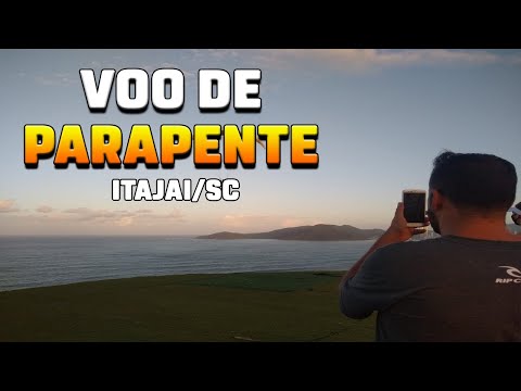 Vôo de parapente no Morro do Careca Itajai/Balneário Camboriú
