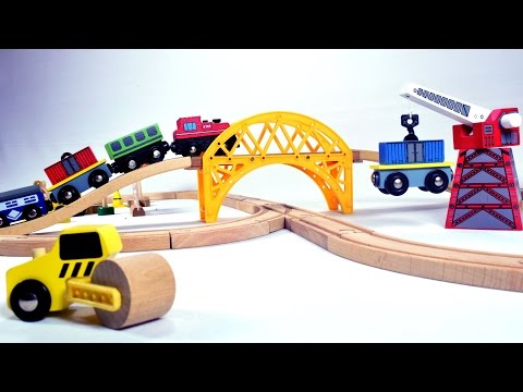 Toddler construction train set - Trains for children Video