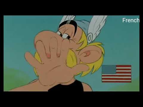 "Asterix imitates different languages" in 7 different languages