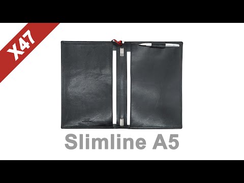 X47 Slimline A5 - Schlank. Der perfekte Organizer aus Leder und Papier. (X47-010)