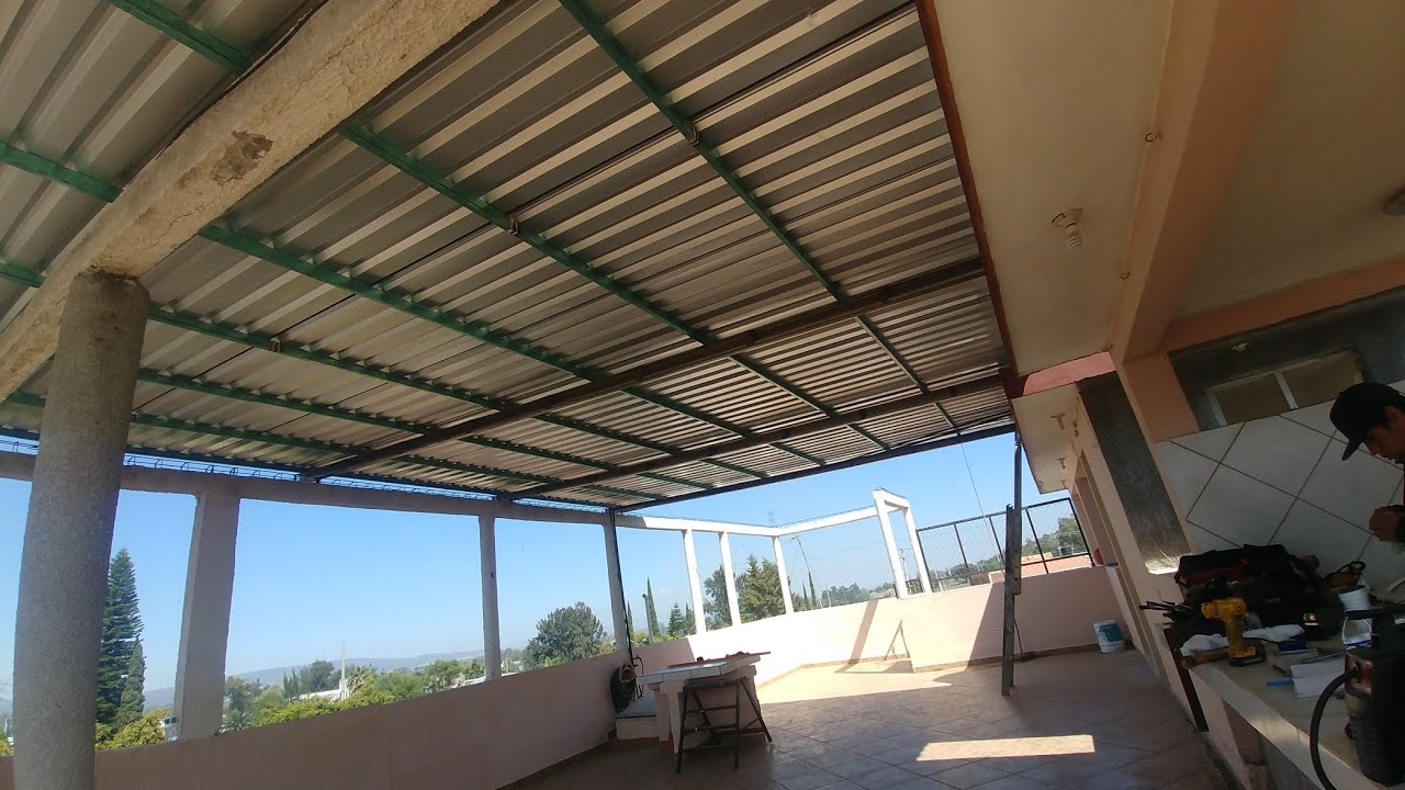Como hacer tejado ( techo) fácil y económico para terraza