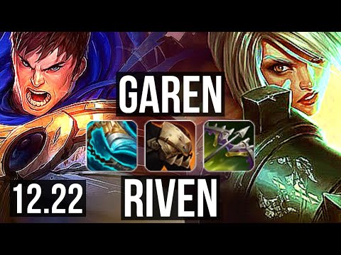 GAREN vs RIVEN (TOP) | 9/1/3, Legendary | EUW Master | 12.22