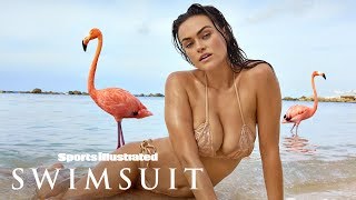 Myla Dalbesio Goes Wild, Gets Wet With Flamingos In Aruba | Candids | Sports Illustrated Swimsuit