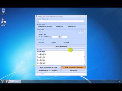 Random Time and or Date Generator Software