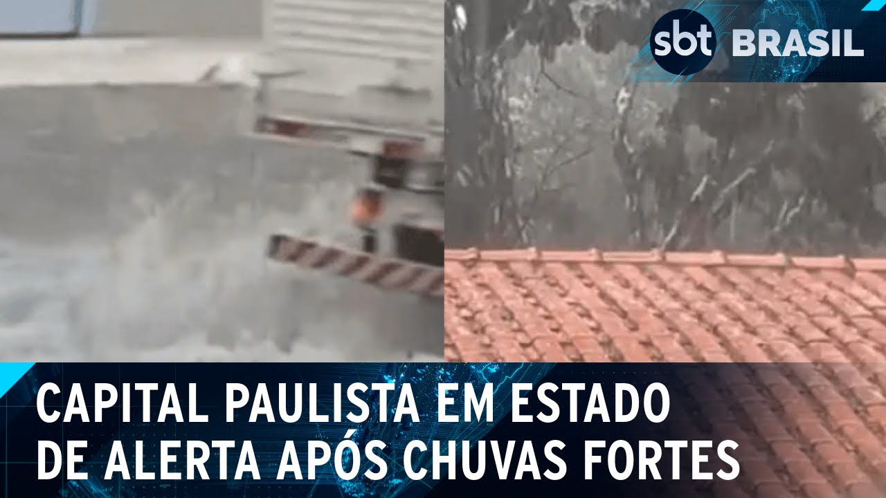 Chuva deixa parte da cidade de SP em alerta e atinge cidades metropolitanas | SBT Brasil (26/02/25)