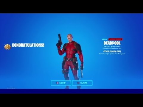 How to get the UNMASKED STYLE OF DEADPOOL