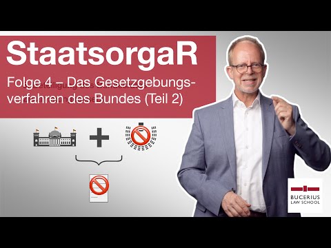 Das Gesetzgebungsverfahren des Bundes (Teil 2) | Staatsorganisationsrecht | Folge 4