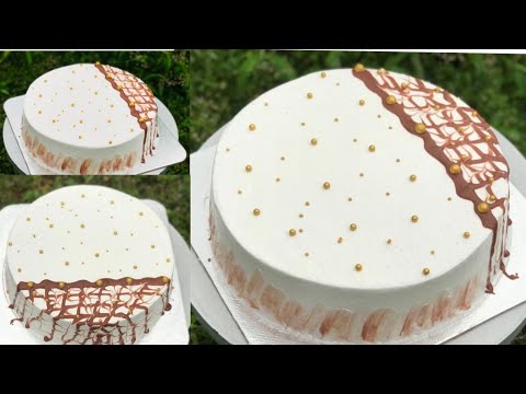 Simple & beautiful cake decoration !! Tender coconut cake decoration ideas!! Shiblaskitchen cakes