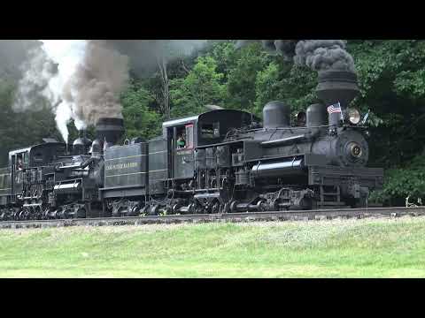 Parade of Steam, 2021, Cass Scenic Railroad, Climax & Shay Train Engines