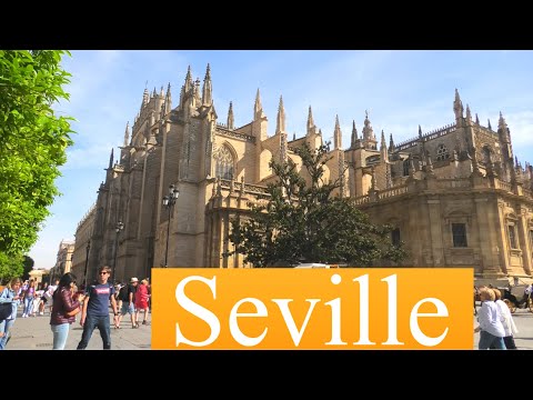 Beautiful Seville Spain in Spring . Sevilla Walking Tour