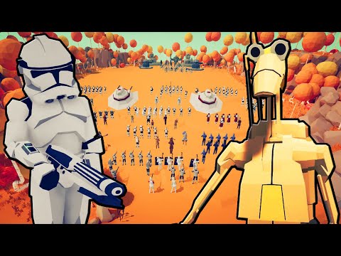 TABS All CLONE LEGIONS vs ALL Droid Armies! - Totally Accurate Battle Simulator: Star Wars Mod