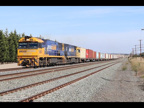 Pacific National's NR121 & NR40 on 5MC2 to Griffith at Beveridge, VIC - 01/04/2021