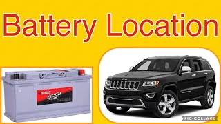 The Battery location on a 2015 Jeep Grand Cherokee