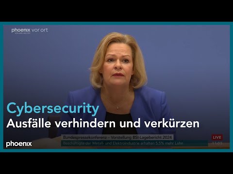 Lagebericht 2024 zur IT-Sicherheit in Deutschland mit Innenministerin Faeser & BSI-Chefin Plattner