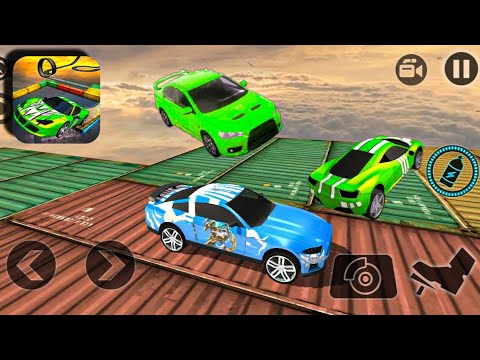 Impossible Car Stunt Tracks 3D Games 2021: Blue Car unlocked In Impossible Car Games | Unlocked New