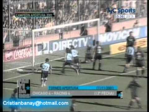 Nueva Chicago 4 Racing 4 Apertura  2001 (Relato German Sosa)