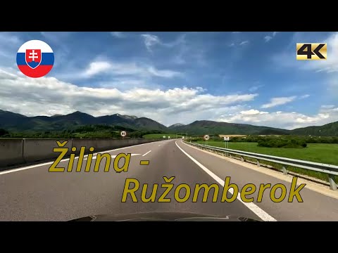 Driving in Slovakia from Žilina to Ružomberok | spring 2024 | 4K