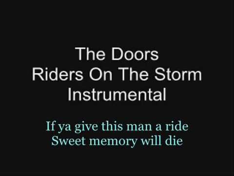 Original instrumental with lyrics- THE DOORS - RIDERS ON THE STORM