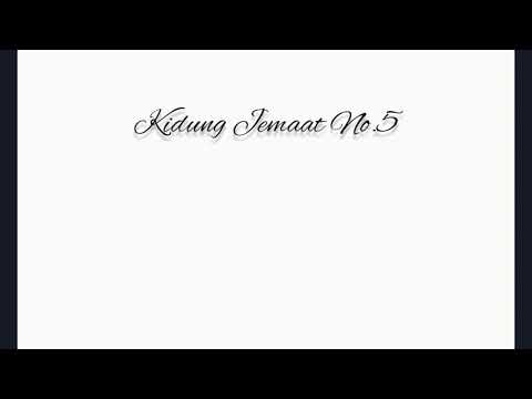 Kidung Jemaat No 5, Tuhan Allah, namaMu.