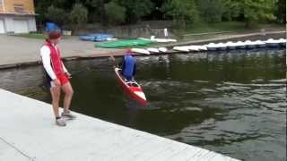 preview picture of video 'Polish Canoe Marathon Team - training of Portage in Wałcz 2012'