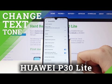 How to Set High Contrast Text in Huawei P30 Lite – Screen Settings