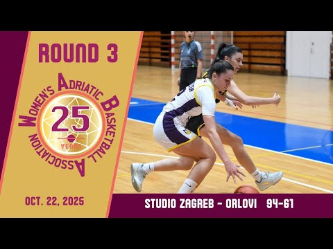 2025-26 WABA Round 3: Studio Zagreb-Orlovi 94-61 (22/10)