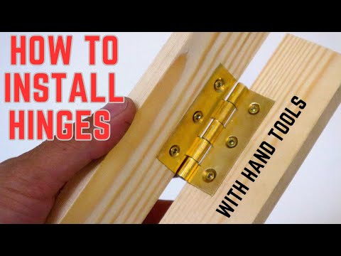 How to install hinges with hand tools.