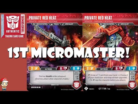 1st Ever Micromaster in the Transformers TCG! Private Red Heat! Video