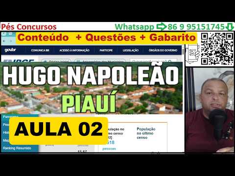 HUGO NAPOLEÃO   PI AULA 02 - CONHECIMENTOS SOBRE O MUNICÍPIO