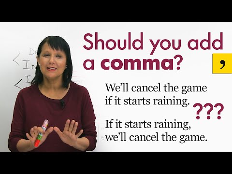 Writing & Punctuation: How to use a COMMA correctly in a complex sentence