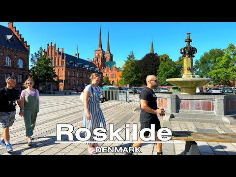 Roskilde City Walk [4K, 60fps] | From Roskilde Cathedral to Central Station