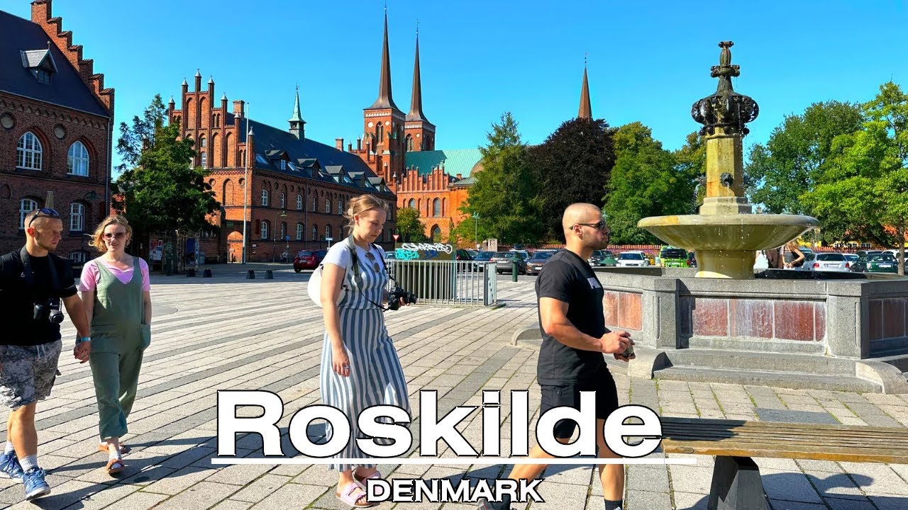 Roskilde City Walk [4K, 60fps] | From Roskilde Cathedral to Central Station