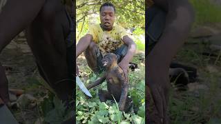 New 💥Hadzabe showing how they eat baboons #hadzabe #cooking #africa