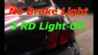 Diagnose and repair no brake lights (3rd brake light works)