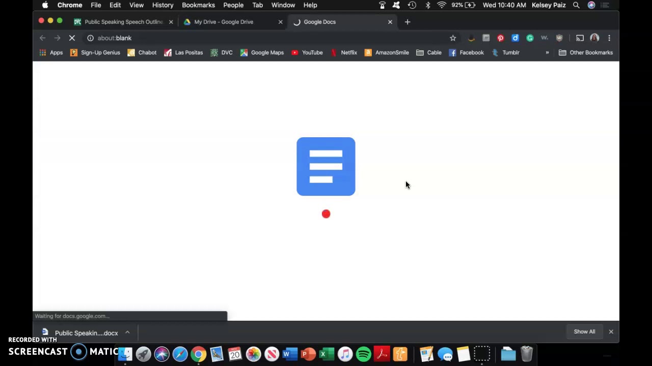 Importing Outline Template to Google Docs